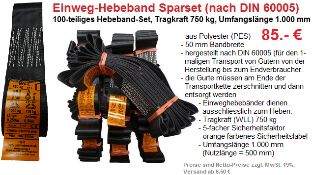 Einweghebeband Sparset