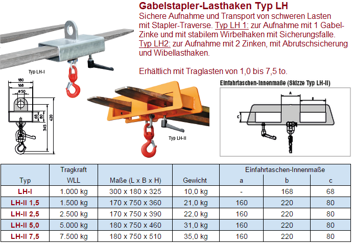 Gabelstapler Haken