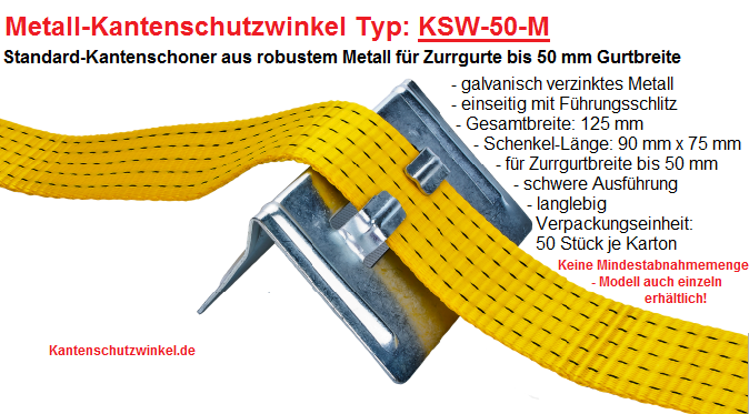 Kantenschutzwinkel für Zurrgurte – Metall