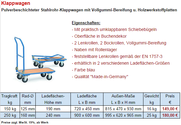 kleiner Plattformwagen