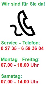 Unser Telefon-Service ist für Sie da!