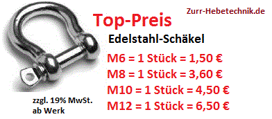 Schäkel, Bolzen 1 Zoll, Tragfähigkeit 2 t, gerade Form, verzinkt,  geschmiedet, Schäkel hochfest, Schäkel, Anschlagmittel und  Anschlagpunkte, Hebetechnik, Produkte