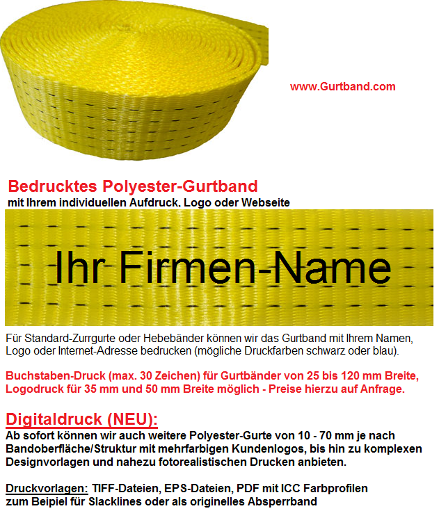 Gurtband bedruckt