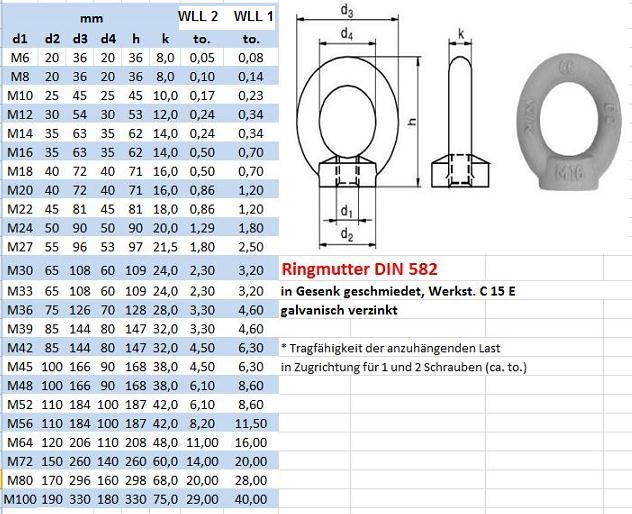 DIN 582 verzinkt