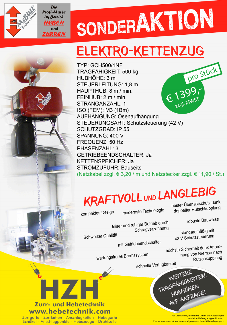 Elektrokettenzug 500 kg