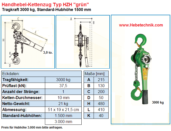 Kettenzug 3000 kg