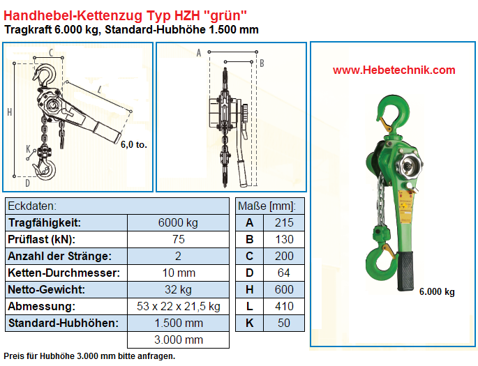 Kettenzug 6000 kg