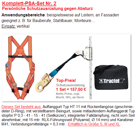 Set für Leitern und Fassaden