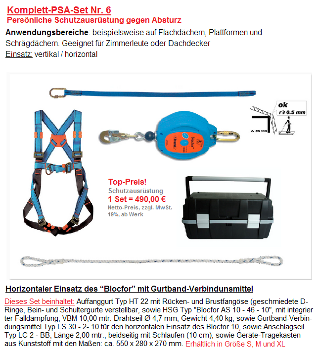 Höhensicherungsset Blocfor