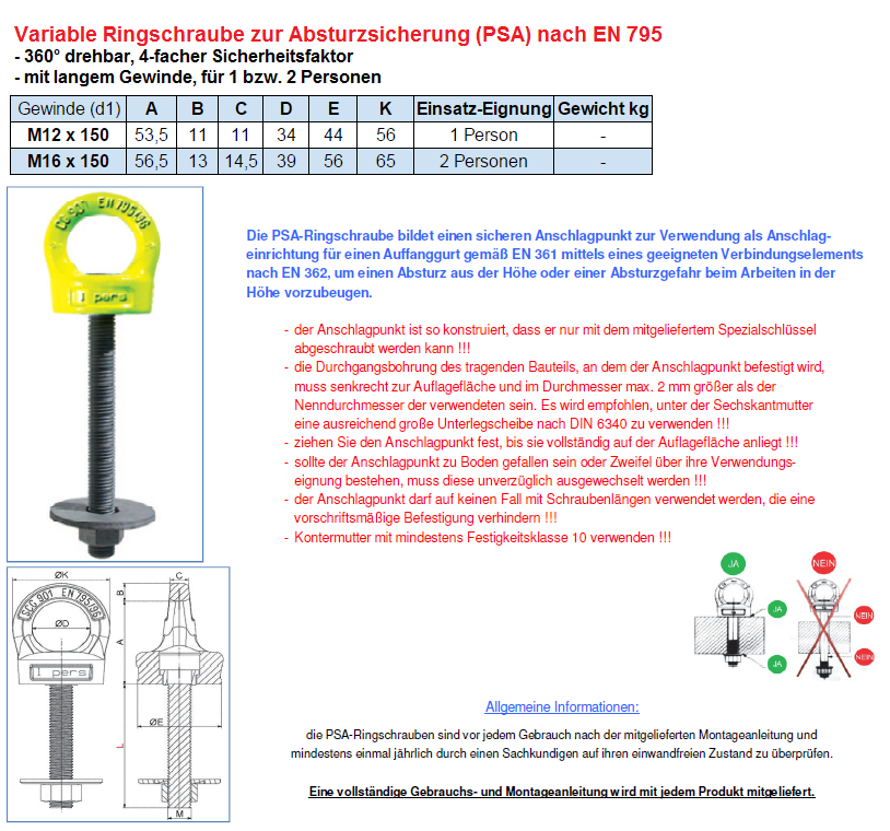 RS1 1x Ringschraube Ringbolzen Ringöse M20 C15N ex Bundeswehr 